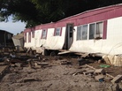 The Eastwood Village mobile home park in Evans was wiped out in September's floods. The Eastwood Village mobile home park in Evans was wiped out in September's floods.